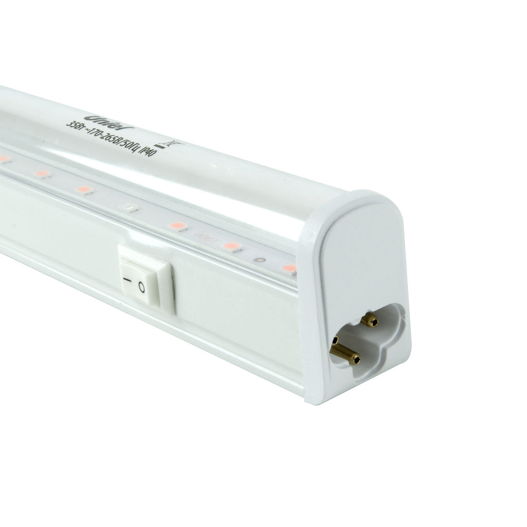 ULI-P43-35W/SPBX IP40 WHITE Светильник для растений светодиодный линейный, 1150мм, выкл. на корпусе. Алюминий. Спектр с дальним красным для рассады и досвечивания в период роста. TM Uniel