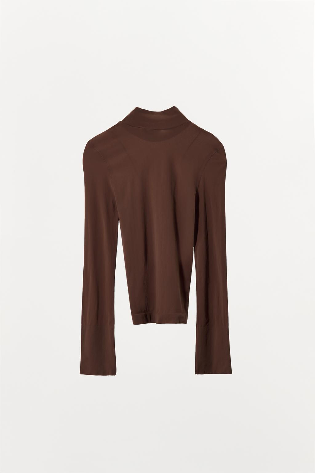 FITTED TOP WITH TOPSTITCHING - Zara фото 6