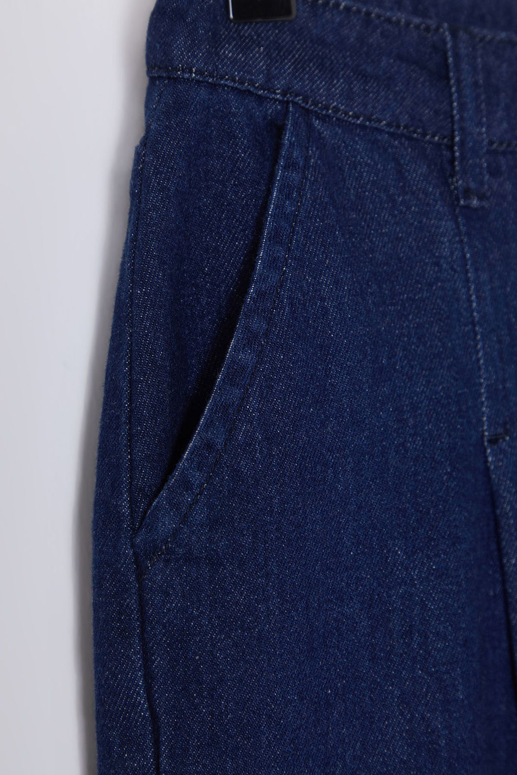 Koyu Mavi Pileli Yuksek Bel Wide Leg Jeans TWOSS25JE00040 - Trendyolmilla фото 7