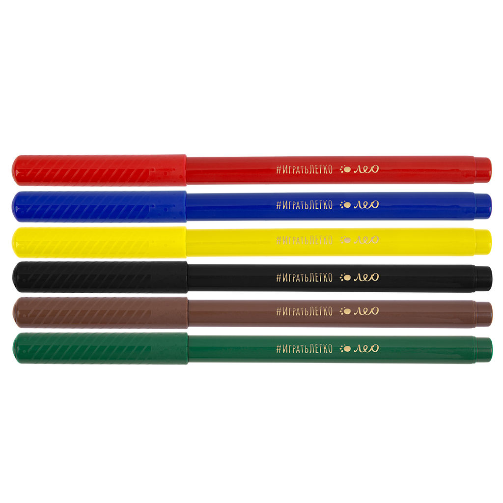 Лео Играй Фломастеры смываемые LPFST-06 6 цв