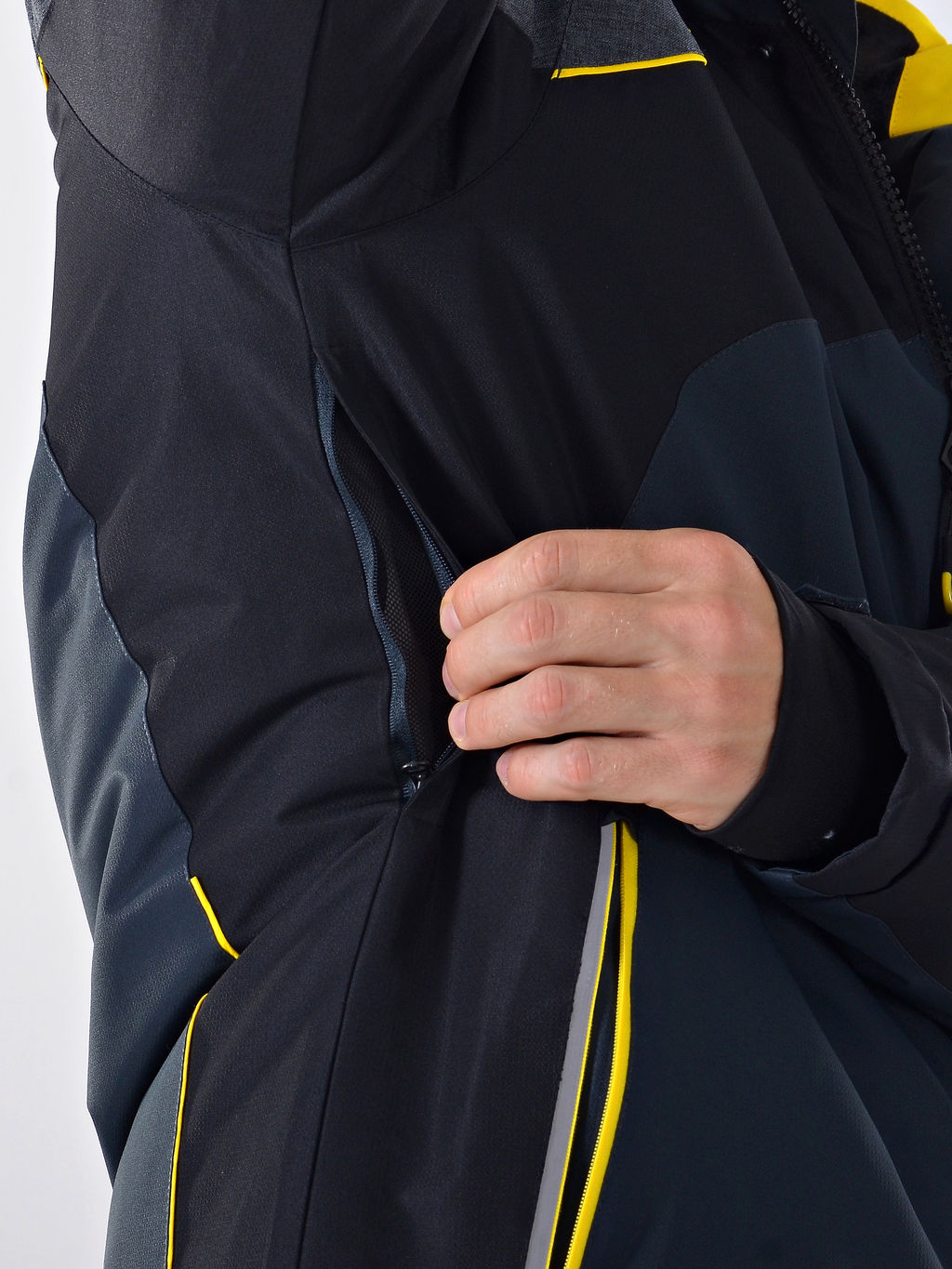 Мужской зимний горнолыжный костюм Evil Wolf 6608_1 Серый / Р 1101_Черный