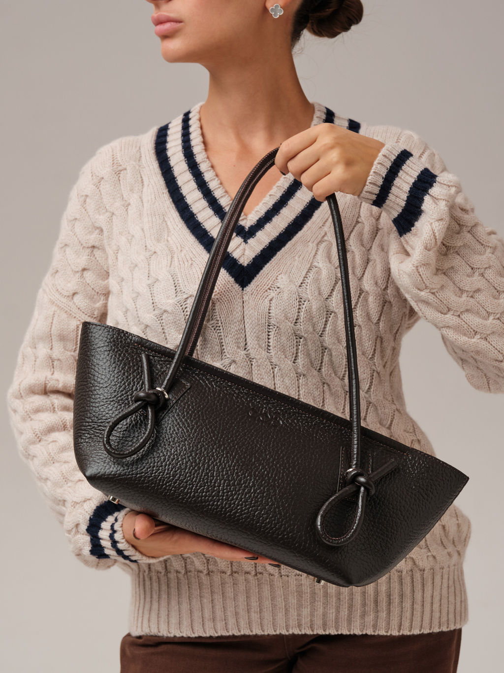 Кожаная сумка Linda DBR 31340 темно-коричневый  фото 3