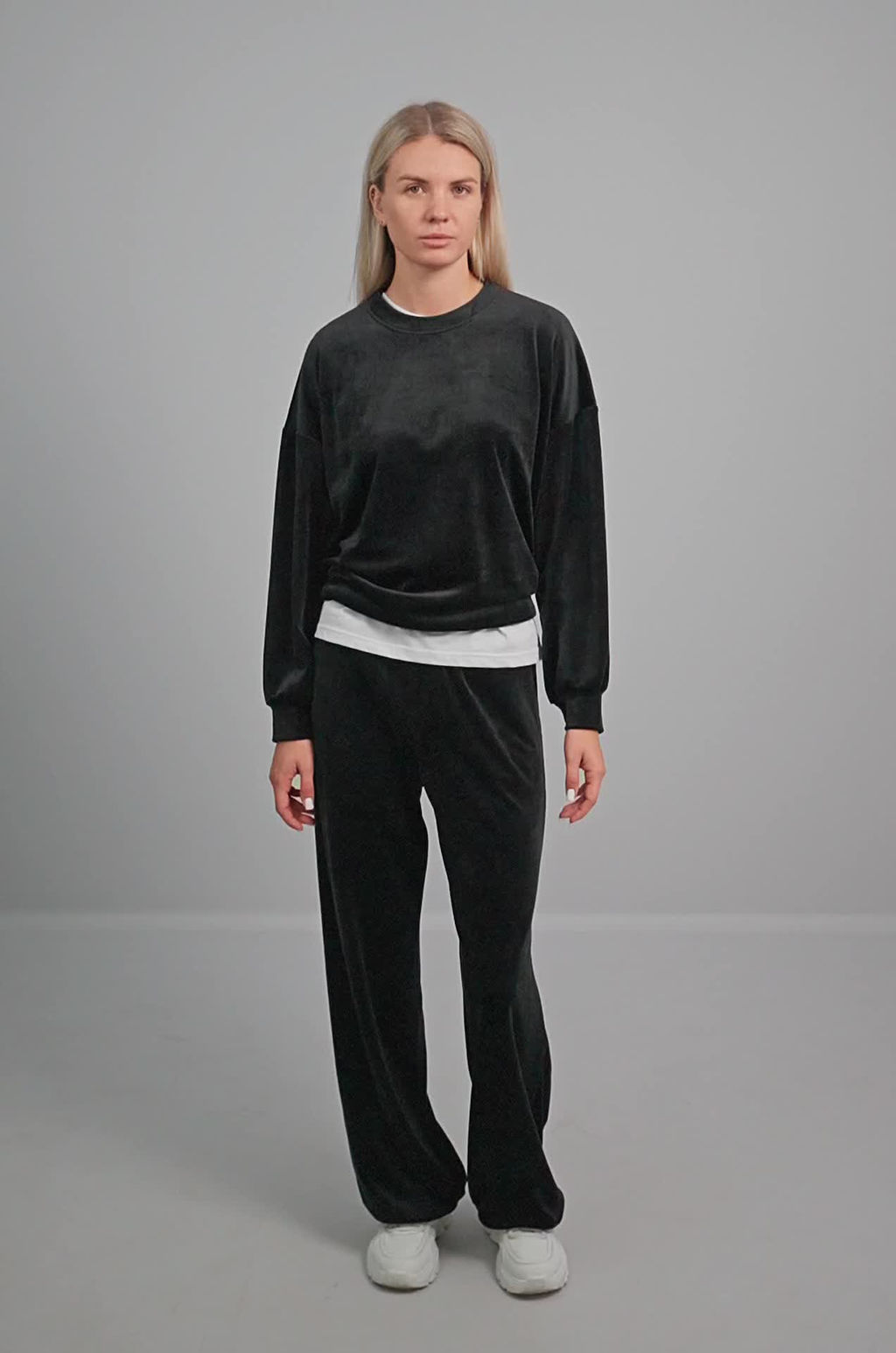 Женский велюровый костюм оверсайз Happyfox