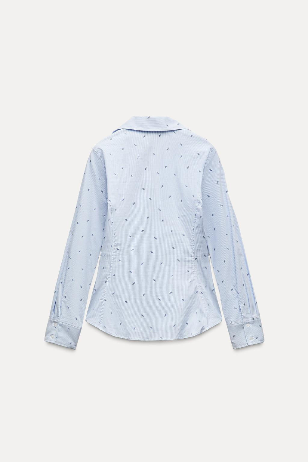 PRINTED POPLIN SHIRT - Zara фото 3
