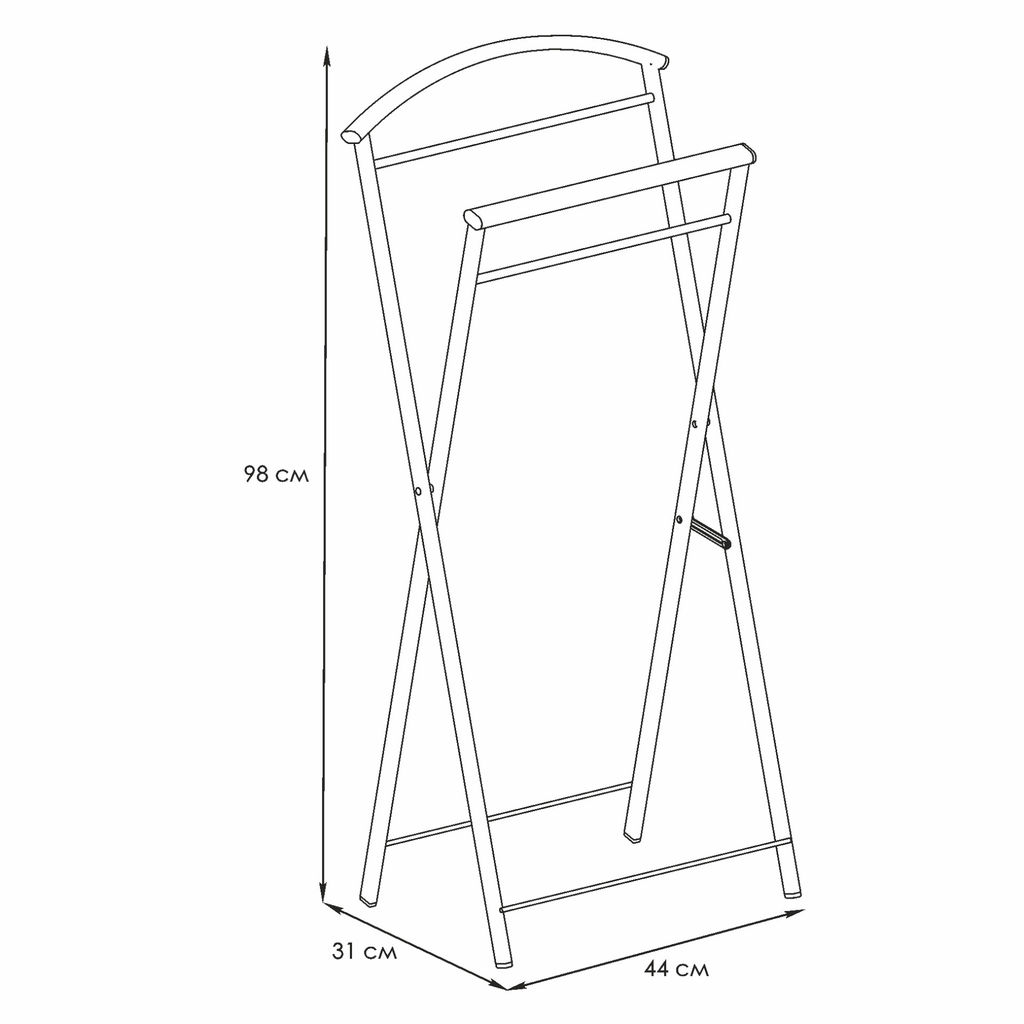 Вешалка-слуга (костюмная) металл. "Контур" белый