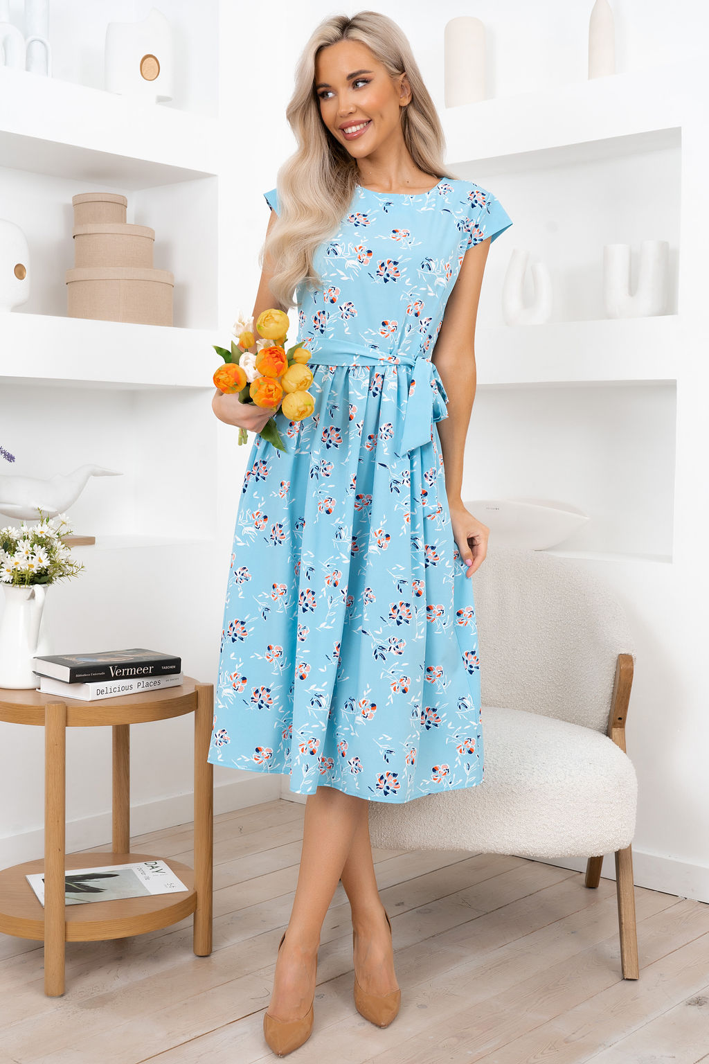 Платье Open Style 6734 голубой