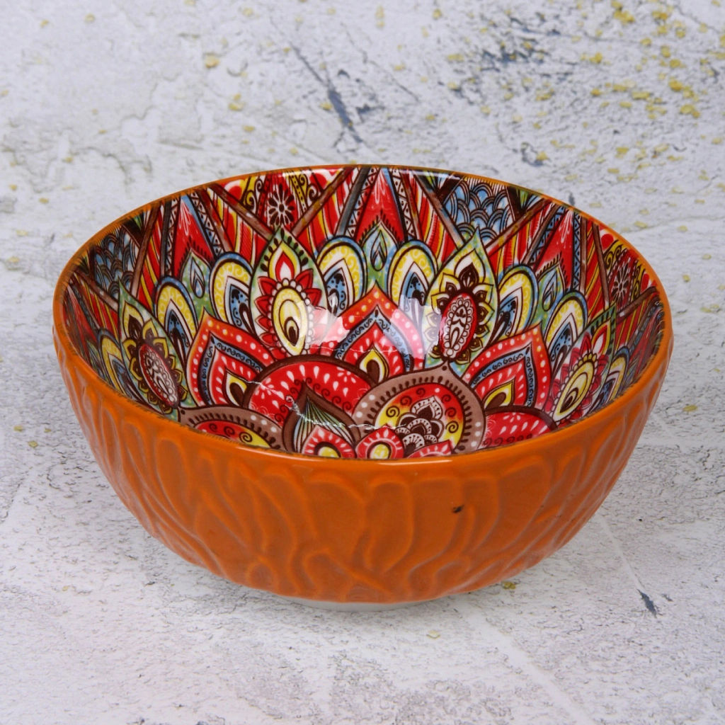 Салатник керамический "Марракеш" оранж 16*7,5см