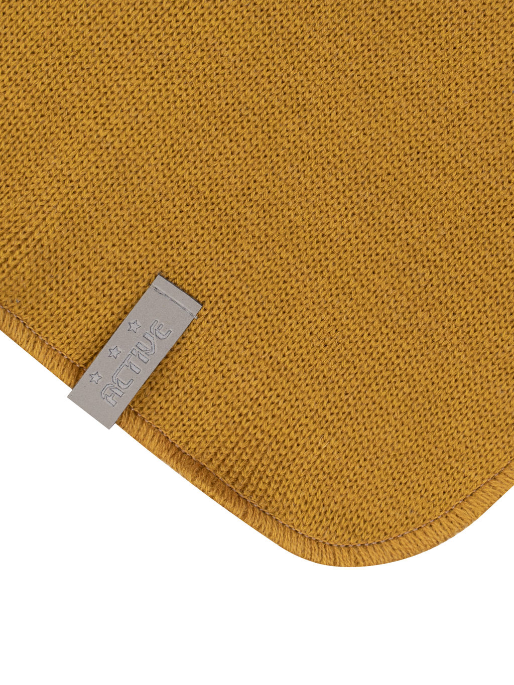 Манишка вязаная горчичная