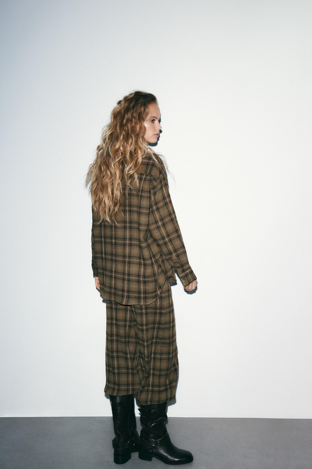 OVERSIZE CHECK SHIRT - Zara фото 4