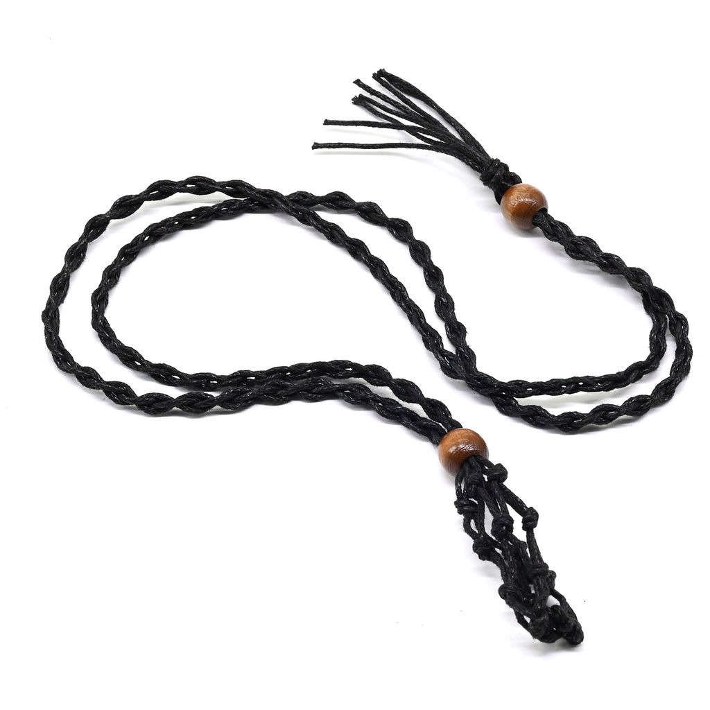 Плетёная сетка для кулонов цвет черный, 70см