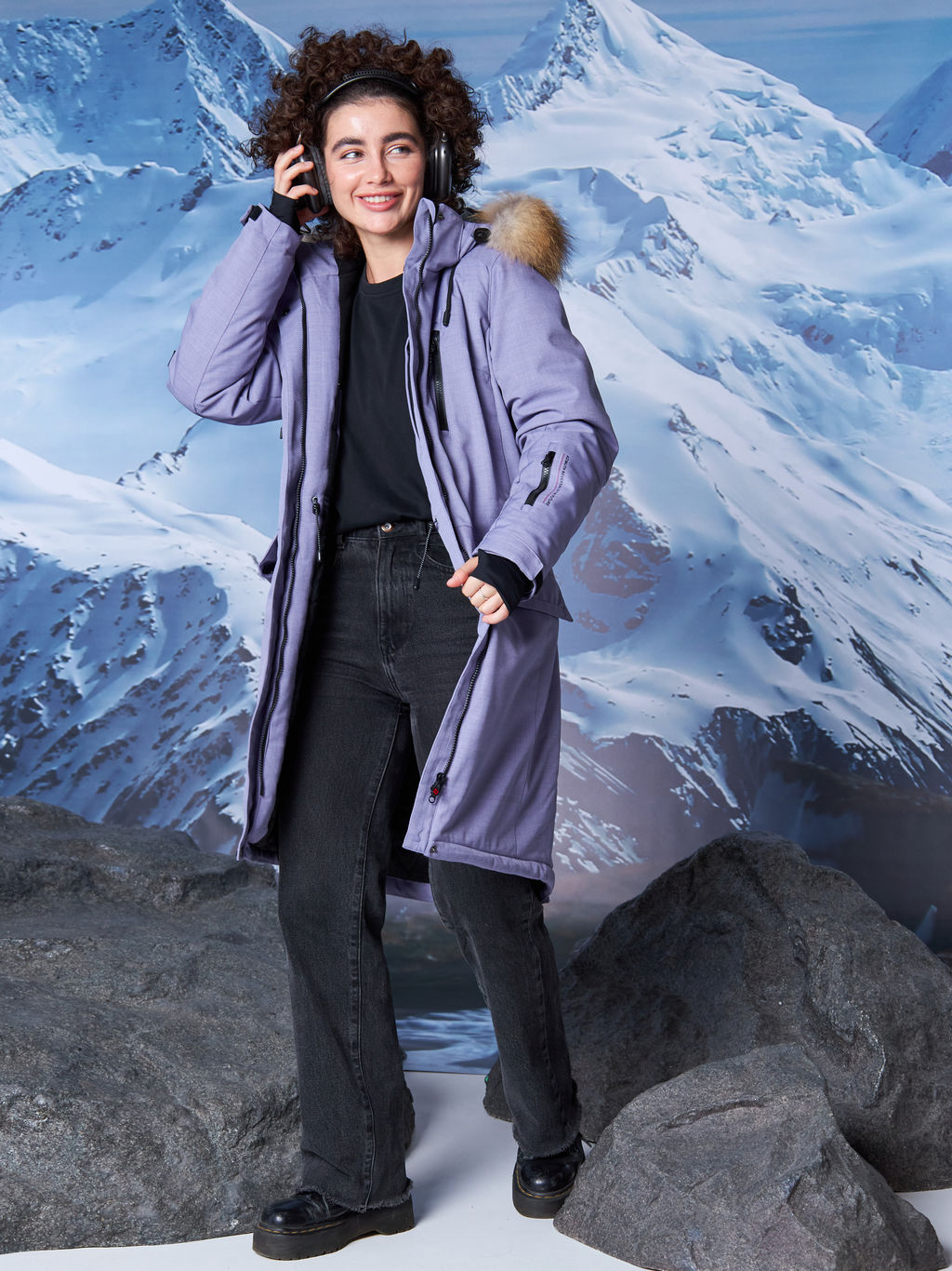 Женская зимняя мембранная парка Azimuth Глория 124/24006_7 Сладкий Лавандовый  фото 2