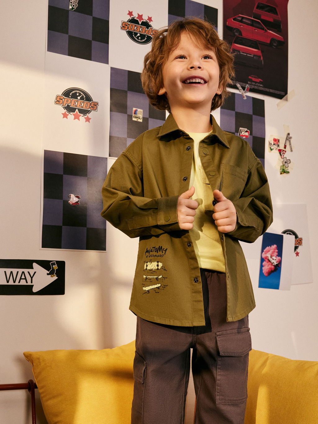 ACOOLA / Сорочка верхняя детская для мальчиков Pardus хаки  фото 8