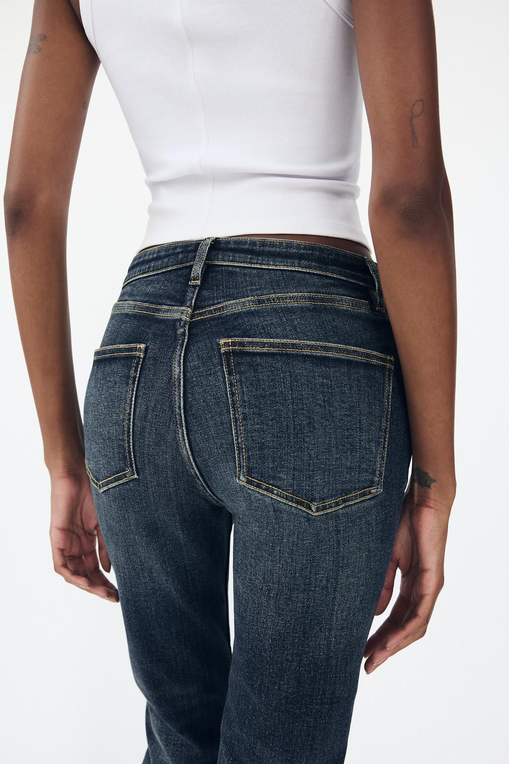 TRF CROPPED FLARE HIGH-WAIST JEANS - Zara фото 13