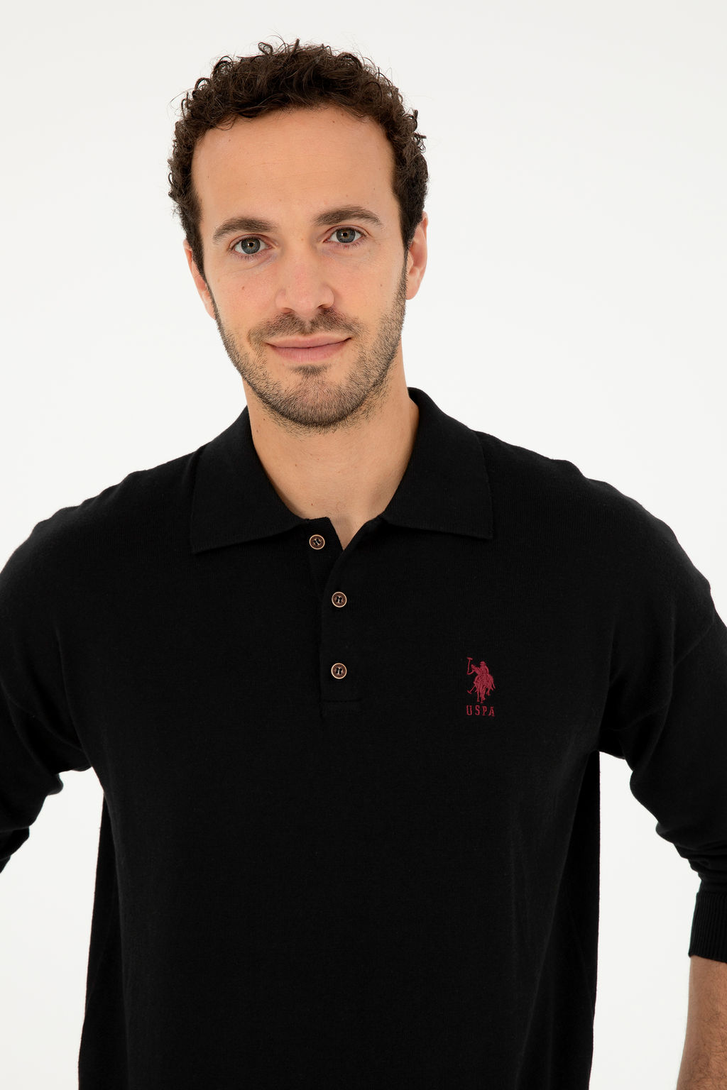 Erkek Siyah Basic Kazak - U.s. polo assn фото 2