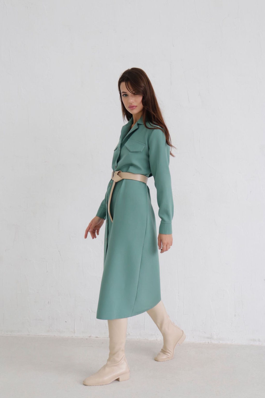 Платье-рубашка с английским воротником - Martichelli фото 77