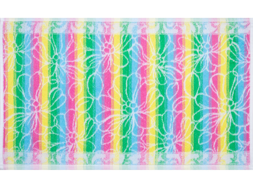 Полотенце махровое 6с104.411ж1 Ромашковое поле (св.радужка) 67х40см