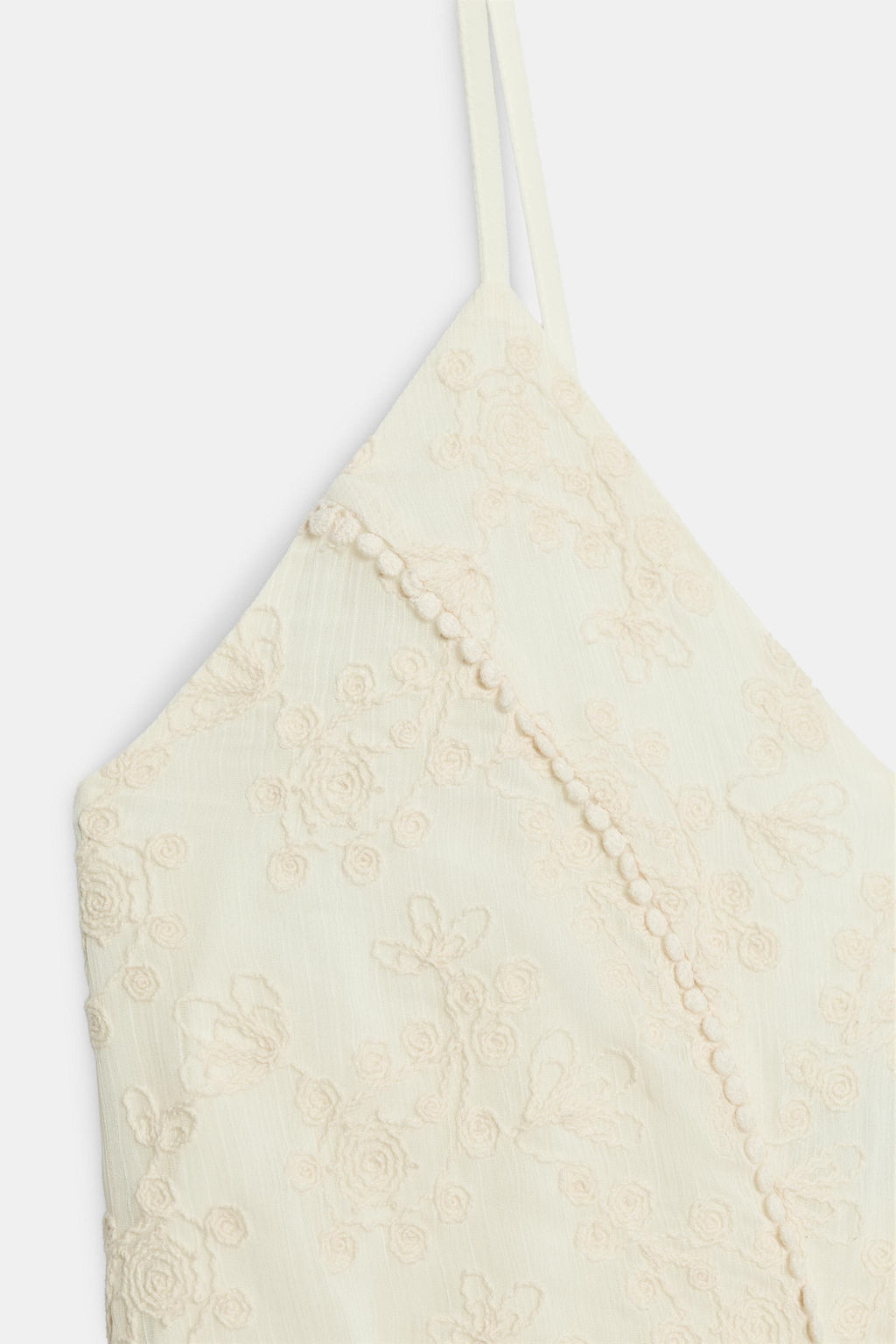 VESTIDO LENCERO BORDADOS / Crudo - Zara фото 8