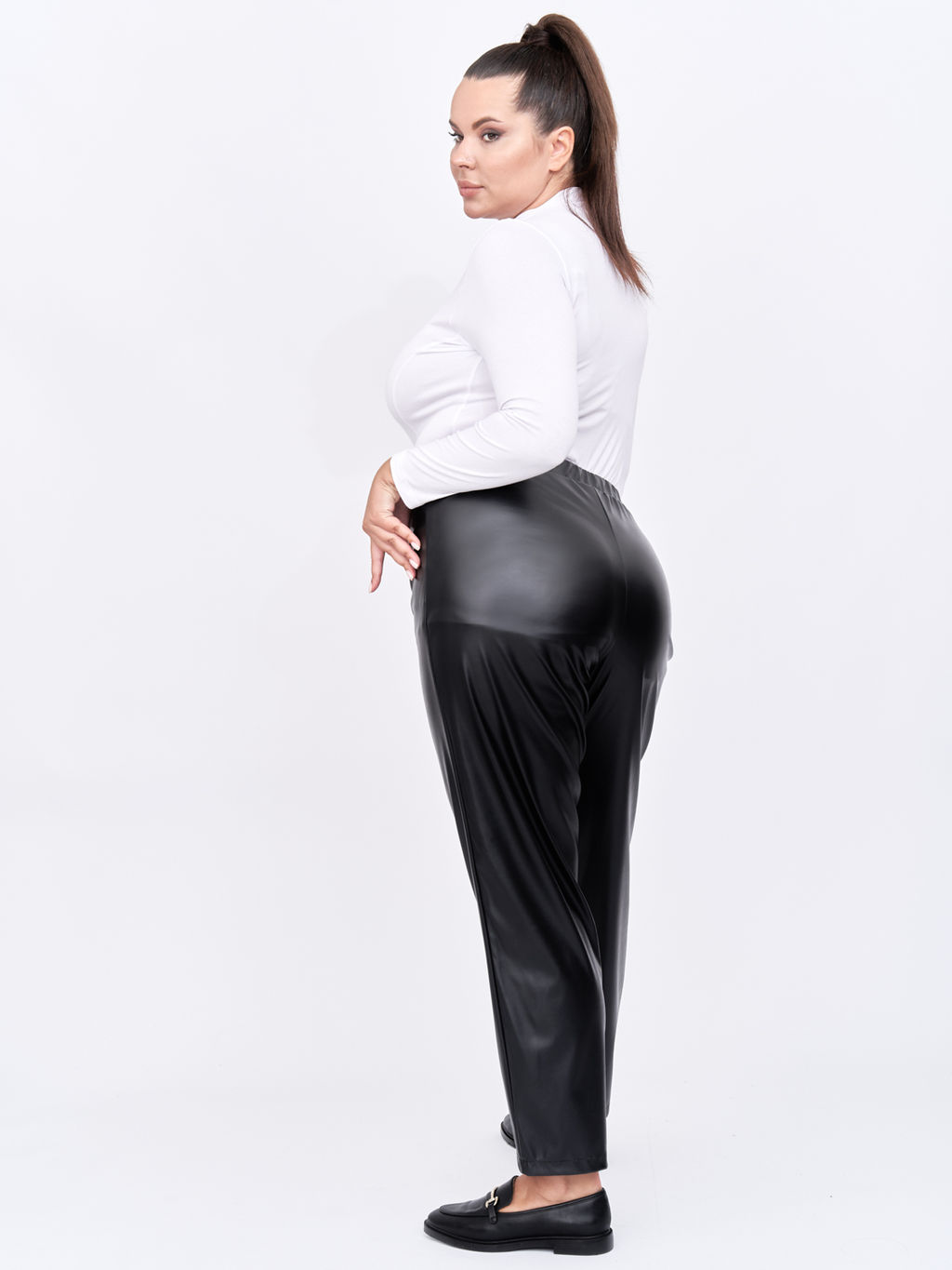 Брюки из эко-кожи BB00509BLK01 - Артесса фото 3