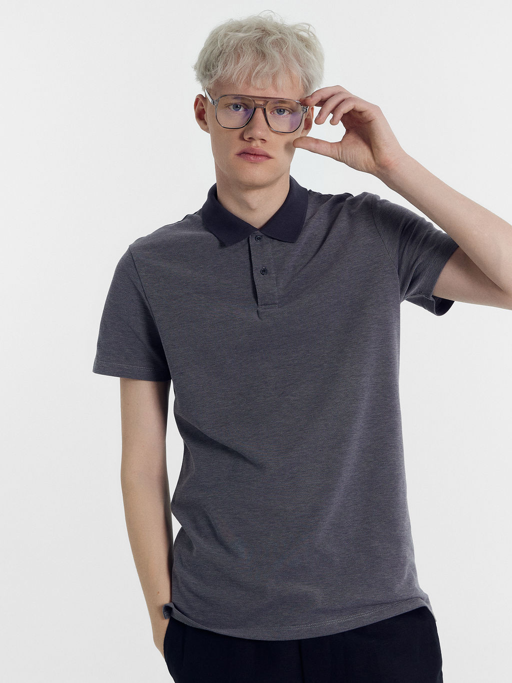 Джемпер мужской в сером цвете графит 111834