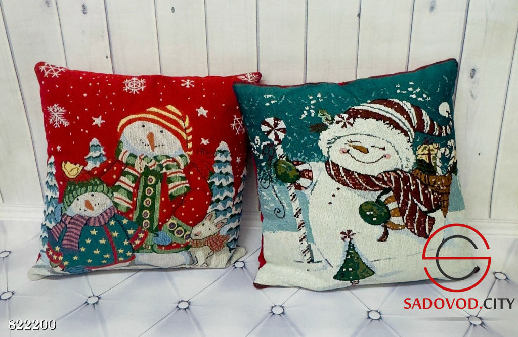 Новогодняя наволочка с рисунком