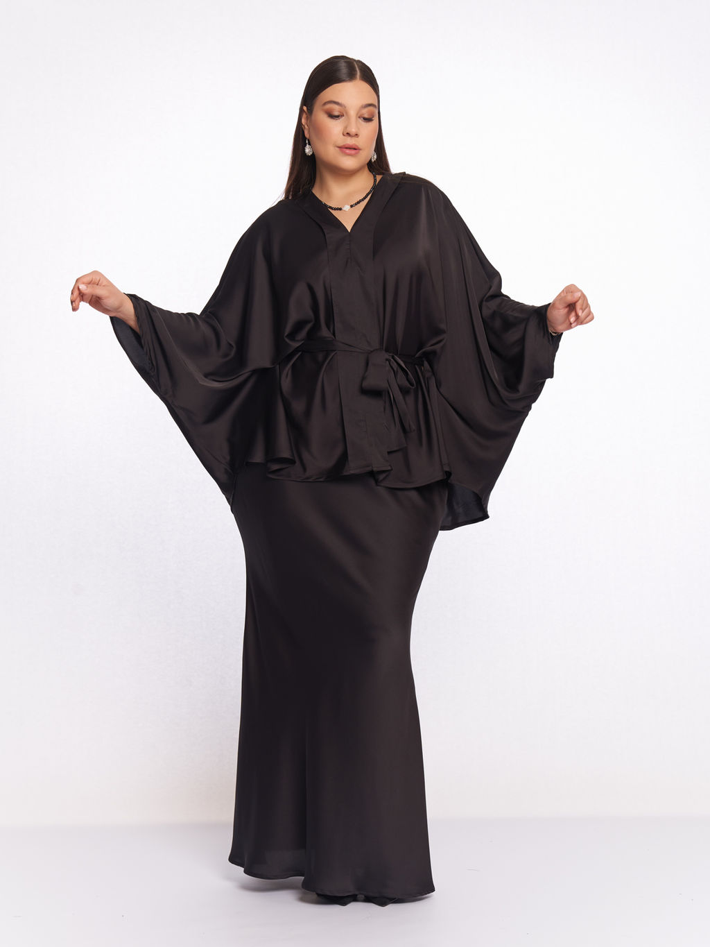 Атласная блузка TBL73537BLK01 - Артесса фото 4