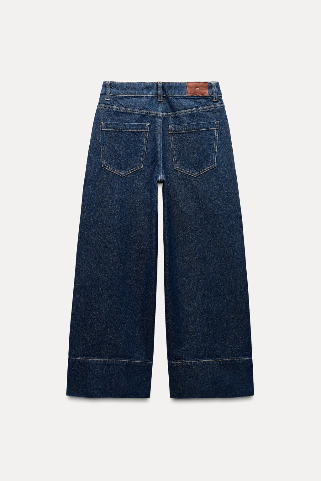 Z1975 WIDE-LEG HIGH-WAIST CROPPED JEANS - Zara фото 5