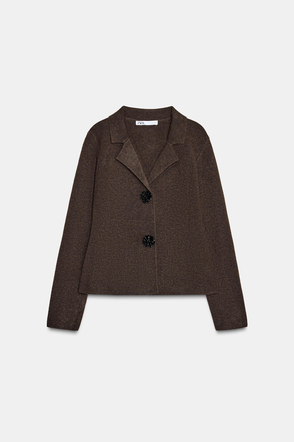 KNIT BLAZER WITH RHINESTONE BUTTONS - Zara фото 6
