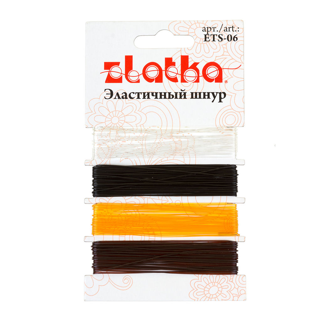 Zlatka Эластичный шнур ETS-06 d 0.6 мм 5 х 4 шт №03 ассорти  фото 3