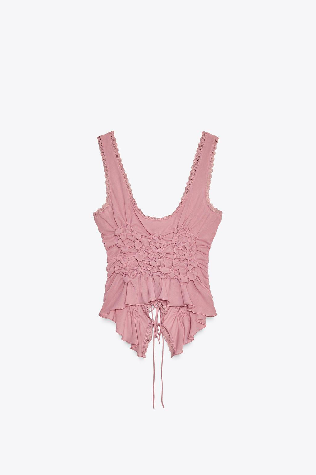 GATHERED TIE TOP - Zara фото 35
