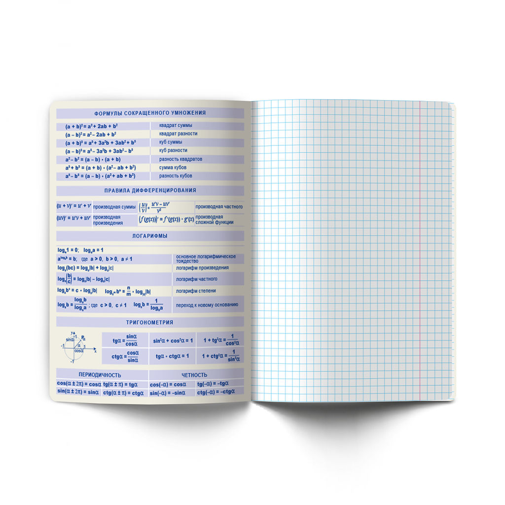 Светоч Т139 Тетрадь со справочным материалом Безупречный стиль, A5 48 л. на скобе 60 г/кв.м , белизна 90 % 10 шт. , клетка 01284 Безупречный стиль Алгебра  фото 4