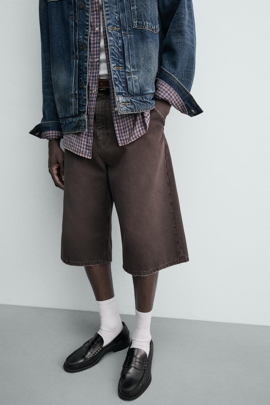 BERMUDA DENIM RELAXED FIT / Marr?n
