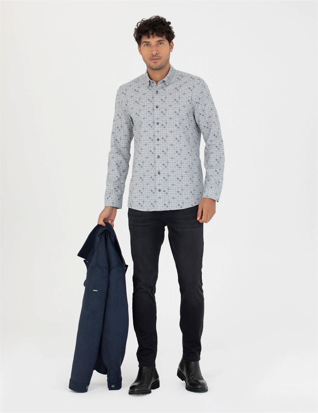 Siyah Slim Fit Jean Pantolon