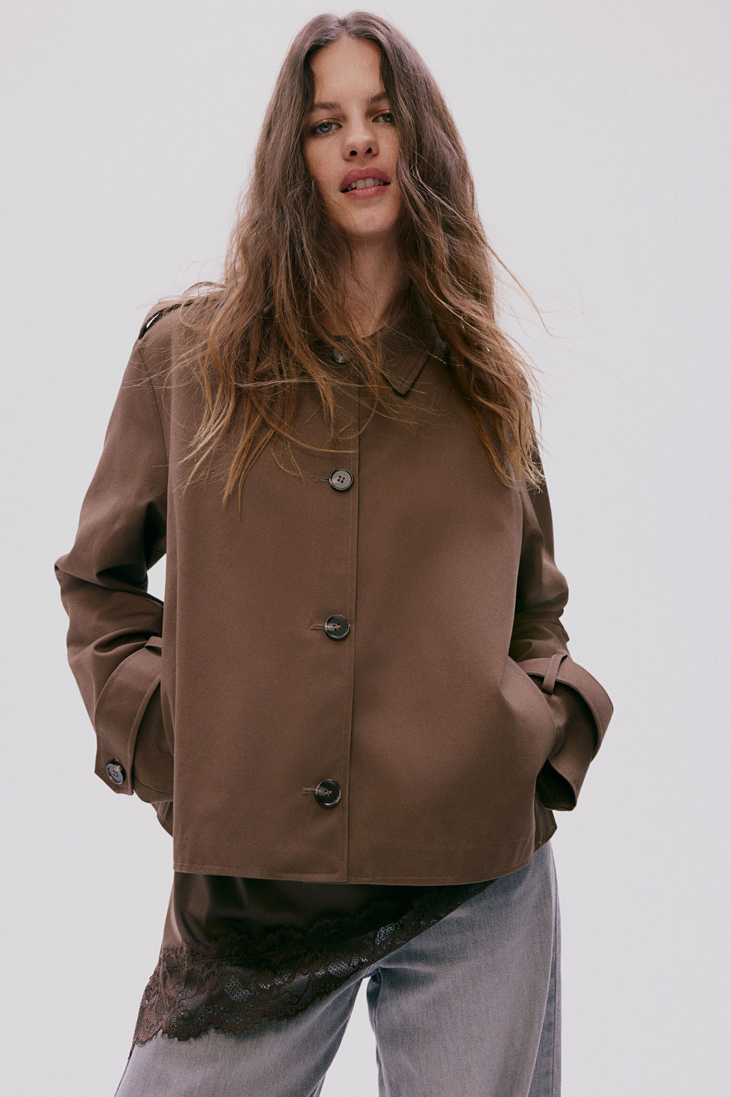 Chaqueta estilo gabardina de algod?n - H&m фото 7