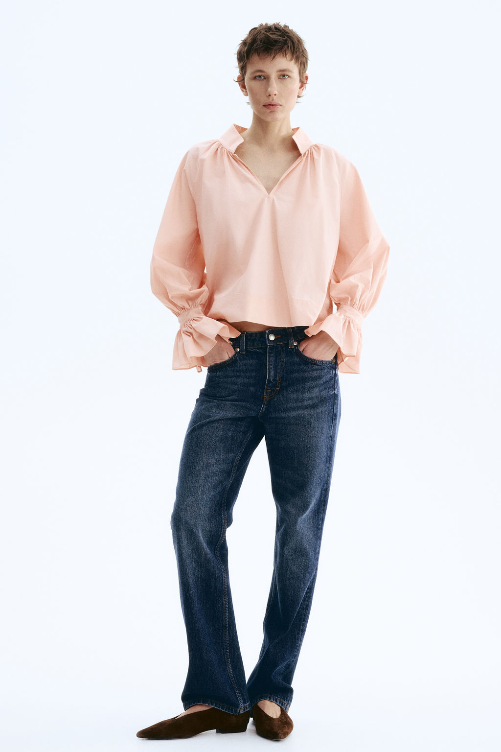 Blusa en popelina de algod?n - H&m фото 4