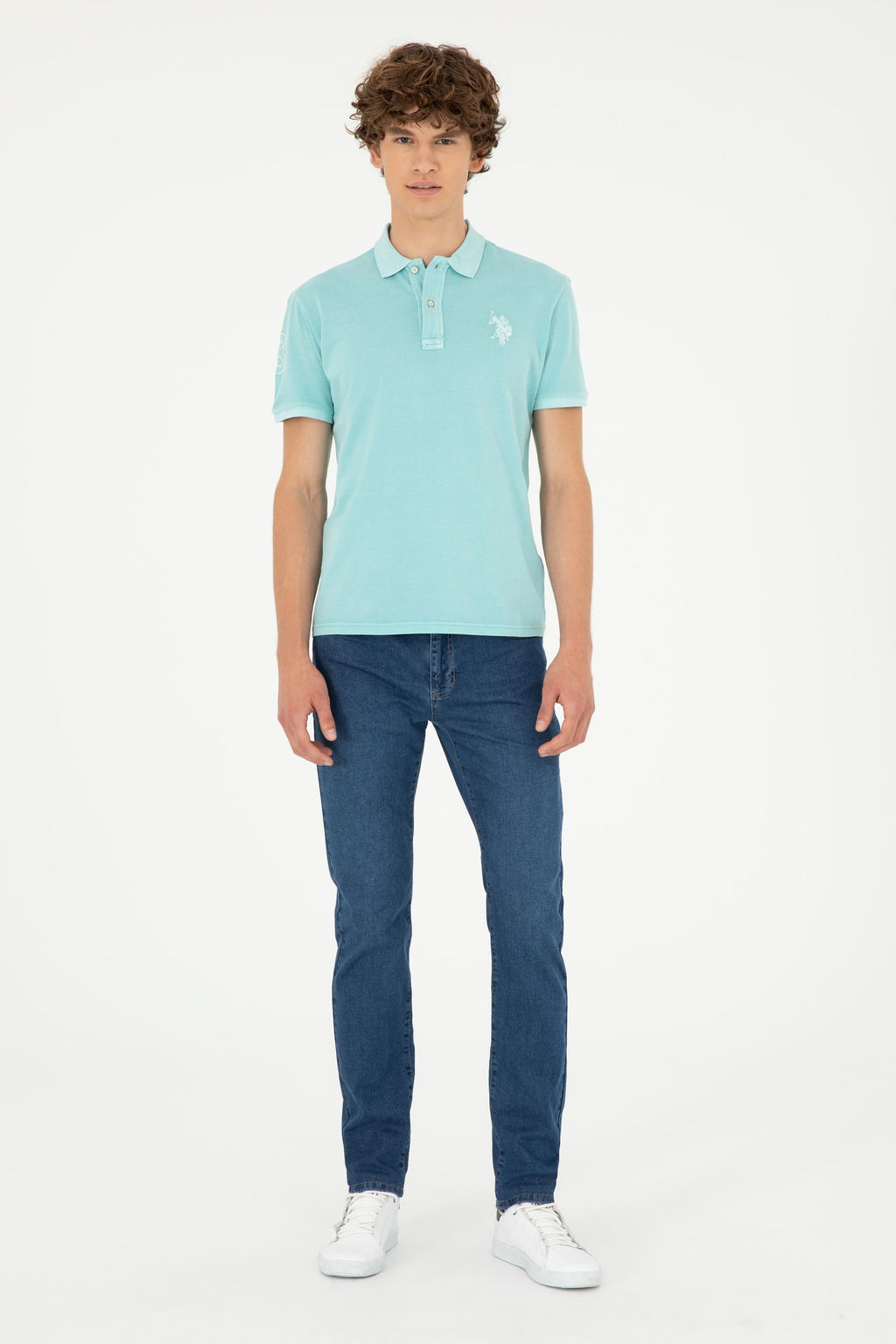 Футболка U.S. Polo Assn мятная хлопок  фото 4