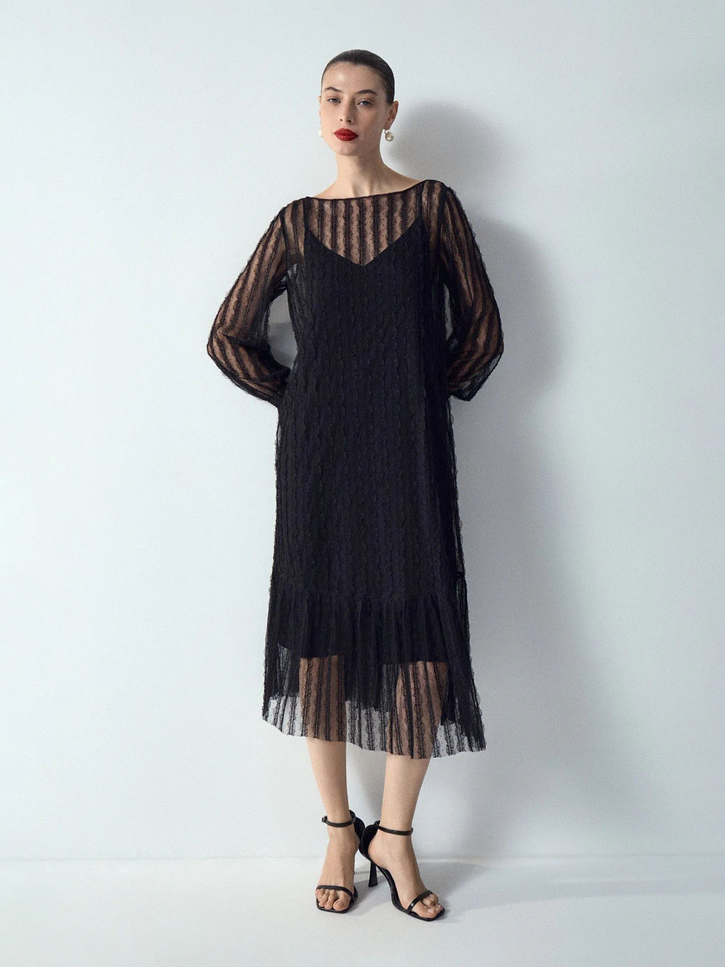 Платье а-силуэта PL1508/lace - Emka фото 6