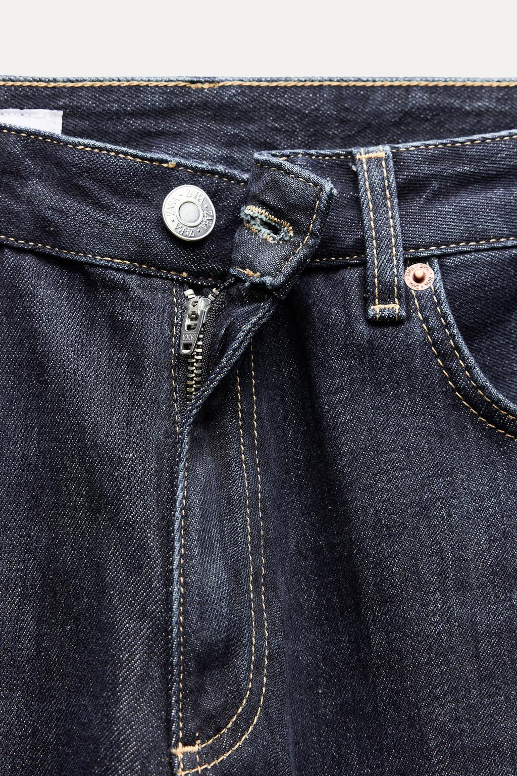RELAXED FIT FOLD-UP LOW-RISE JEANS - Zara фото 20