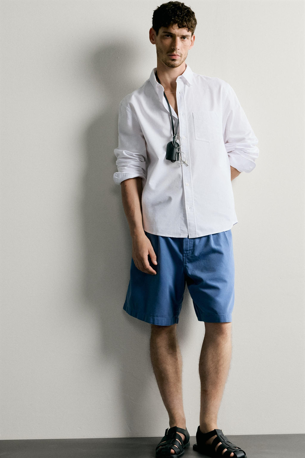 CAMISA REGULAR FIT ESTRUCTURA OXFORD / Blanco - Zara фото 6