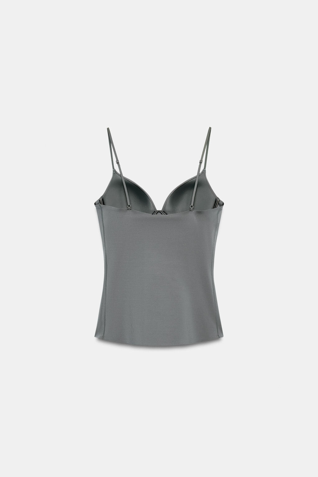 TOP MEZCLA POLIAMIDA / Gris perla - Zara фото 5