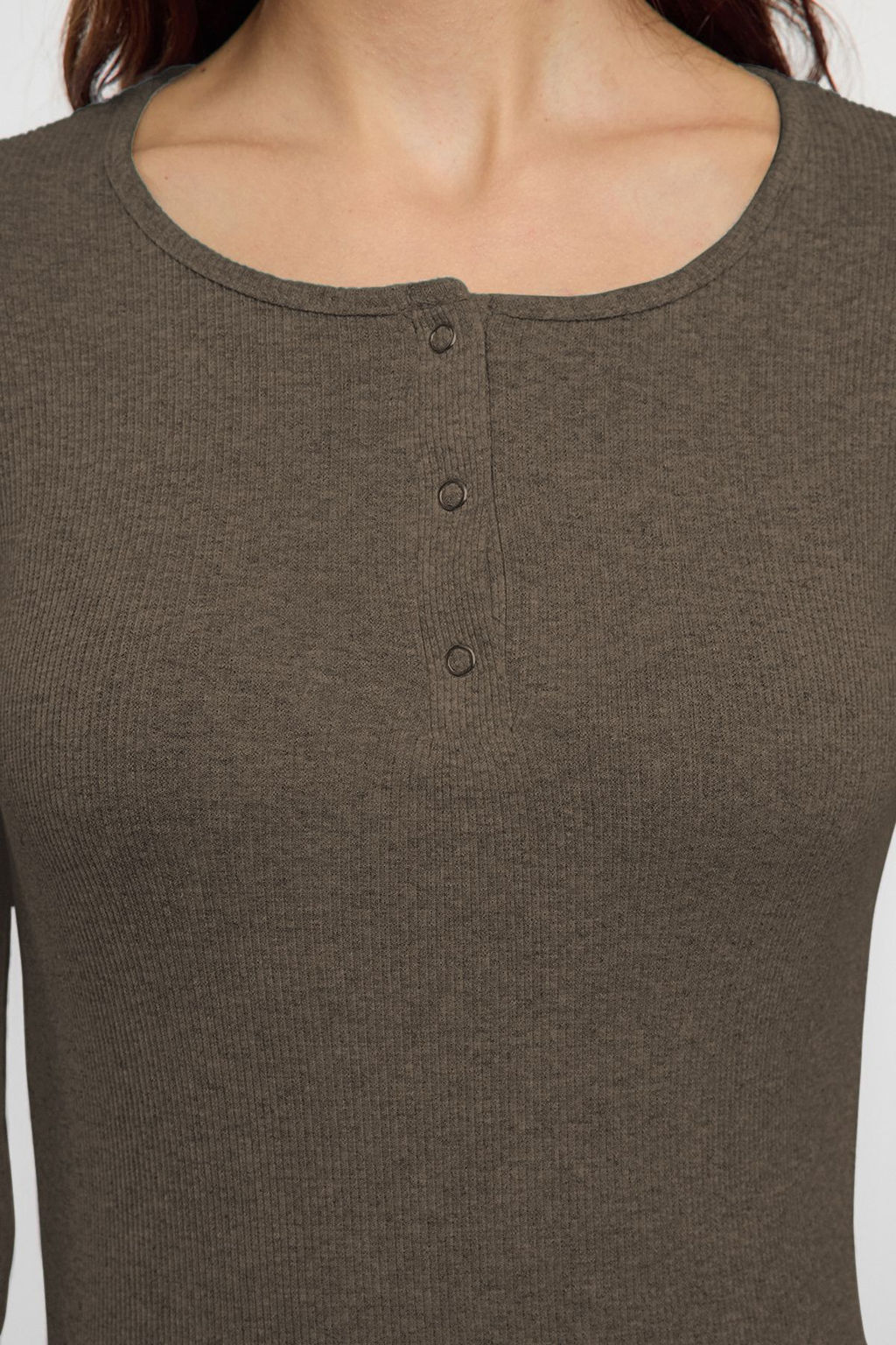 Trendyolmilla Siyah C?tc?tl? Fitted/Vucuda Oturan Fitilli Esnek Orme Bluz TWOAW25BZ00080  фото 4