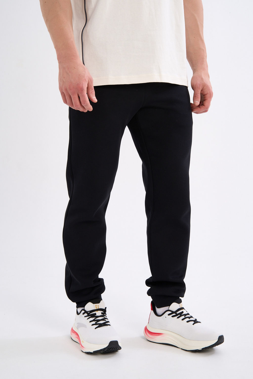 Брюки трикотажные удлиненные Черный