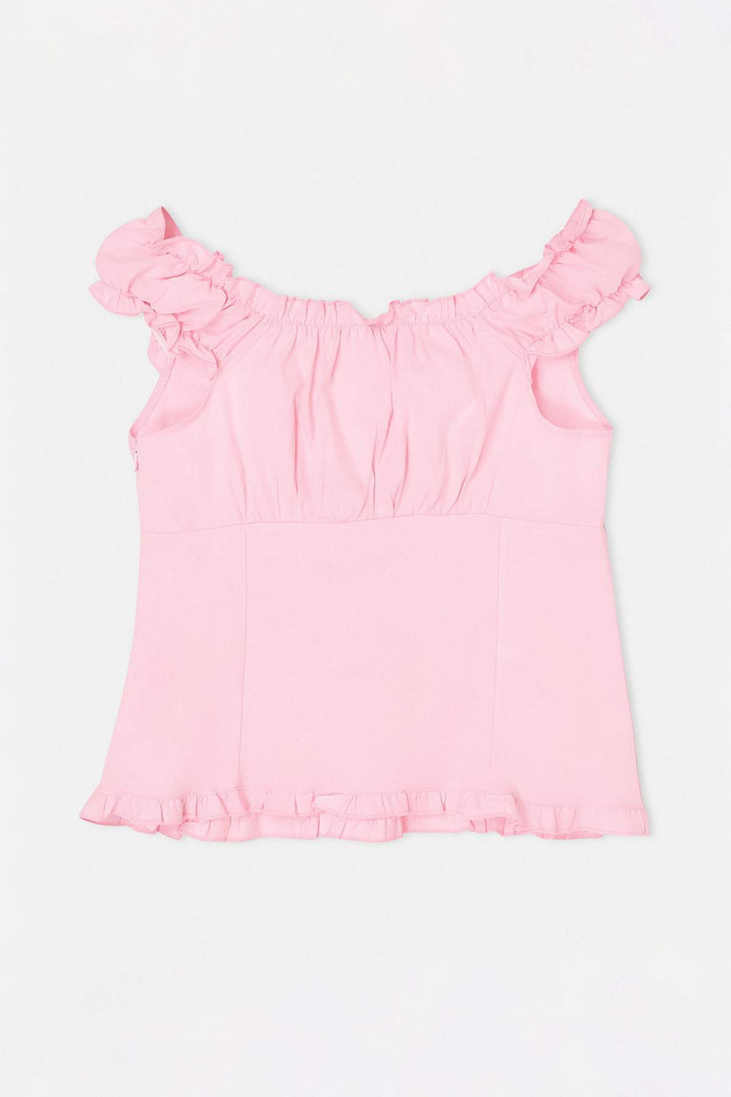 Pembe Nervur Detayl? Poplin Dokuma Bluz TWOSS26BZ00557 - Trendyolmilla фото 2