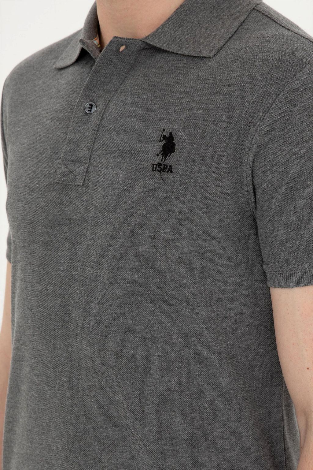 Мужская базовая футболка антрацитового меланжа Неожиданная скидка в корзине - U.s. polo assn фото 7