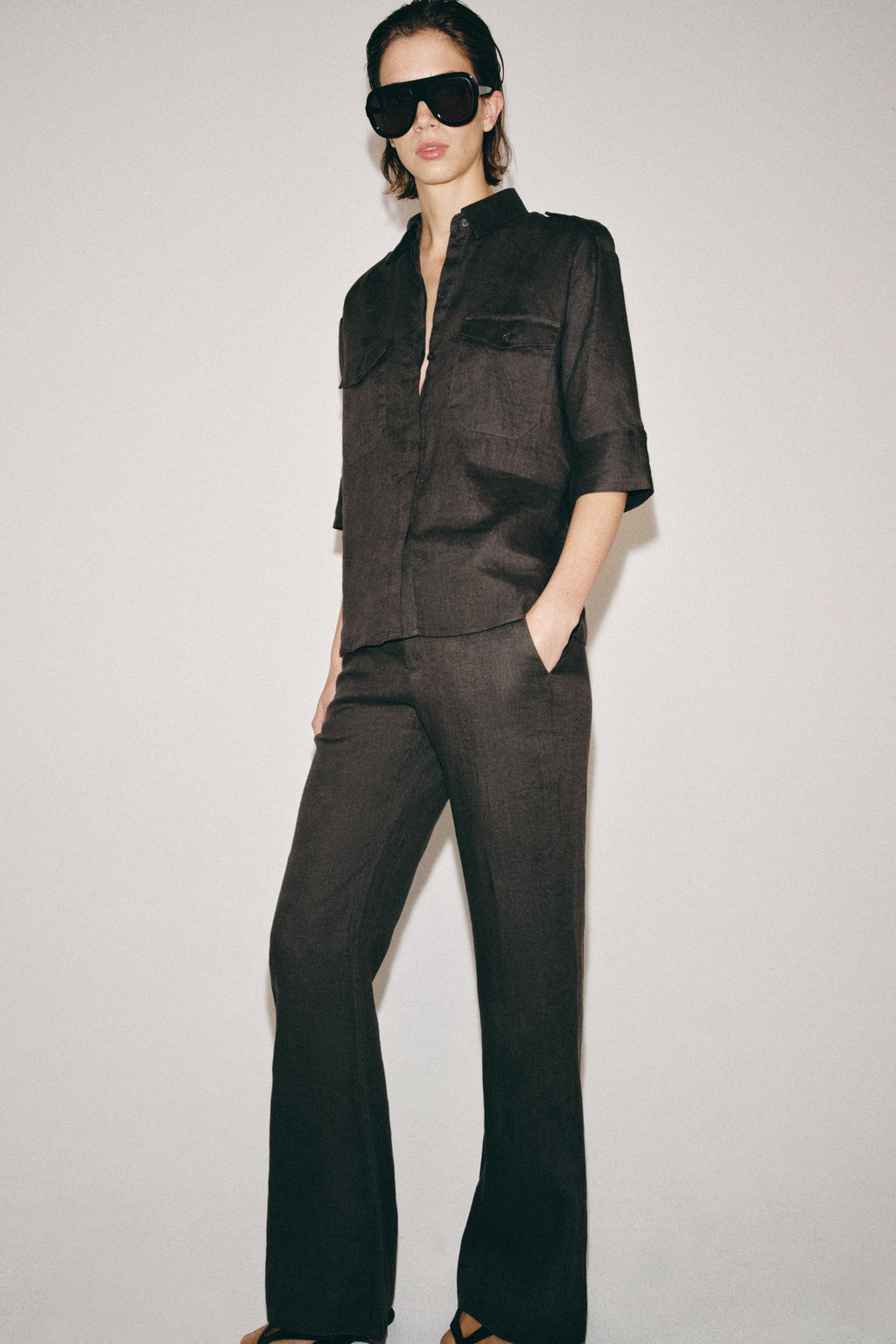 PANTAL?N FLARE LINO ZW COLLECTION / Vis?n - Zara фото 4