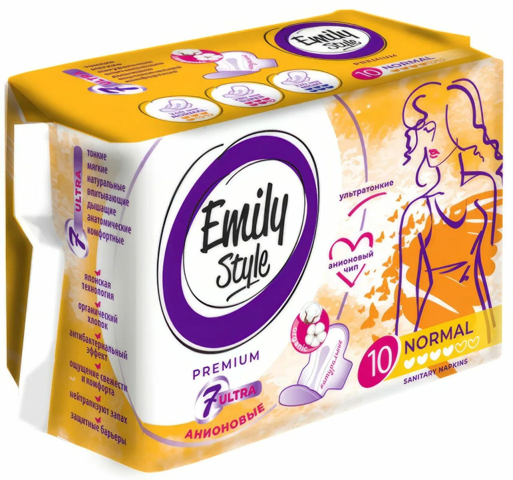 EMILY STYLE прокладки гигиен. Нормал (10шт) Премиум