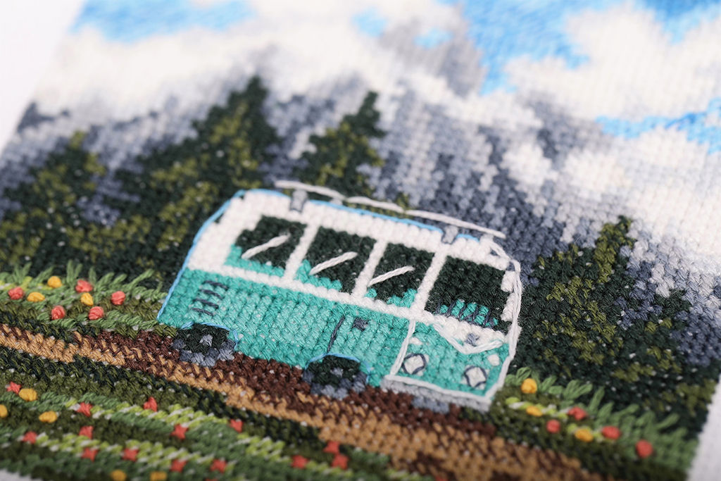 Klart набор для вышивания 8-512 Путешествие на колесах 10 х 10 см  фото 8