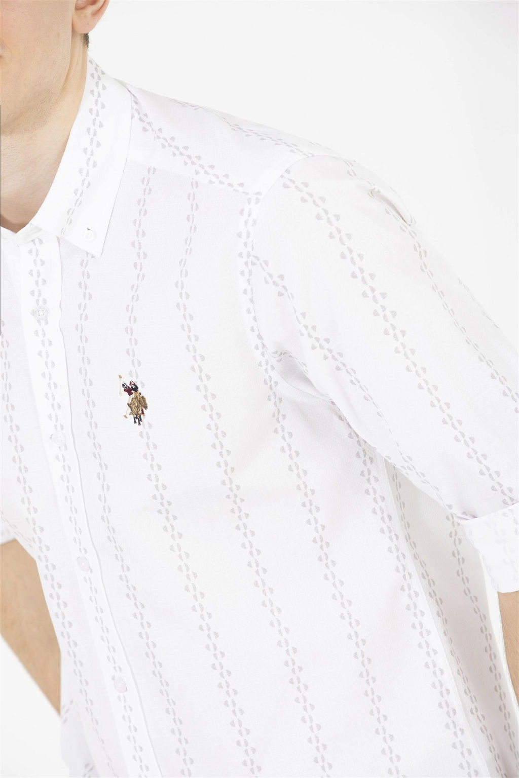 Мужская кремовая рубашка Узунколь - U.s. polo assn фото 14