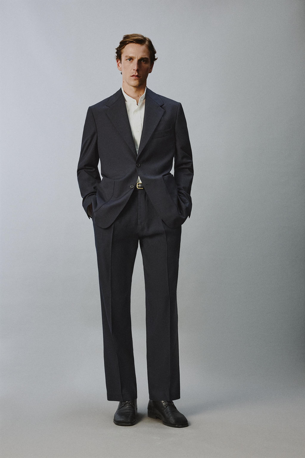 BLAZER RELAXED FIT 100% LANA / Marino