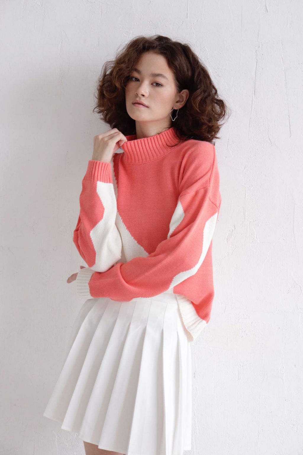 10080 Свитер кораллово-белый - Martichelli фото 11