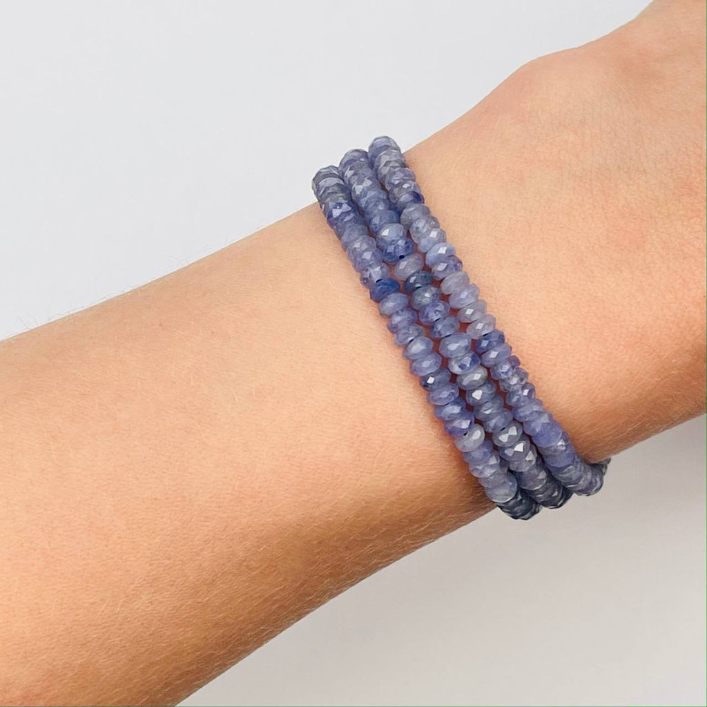 Бусины для украшений из камня Танзанит (195 бусин)